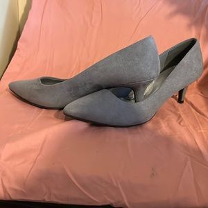 Pair of Kenneth Cole heels, gray, gently used.